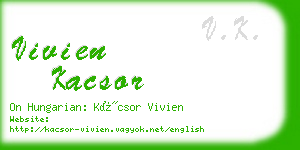 vivien kacsor business card